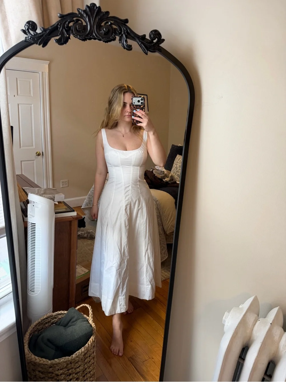 Showpo White Midi Dress with Front Split - Picture 6 of 6